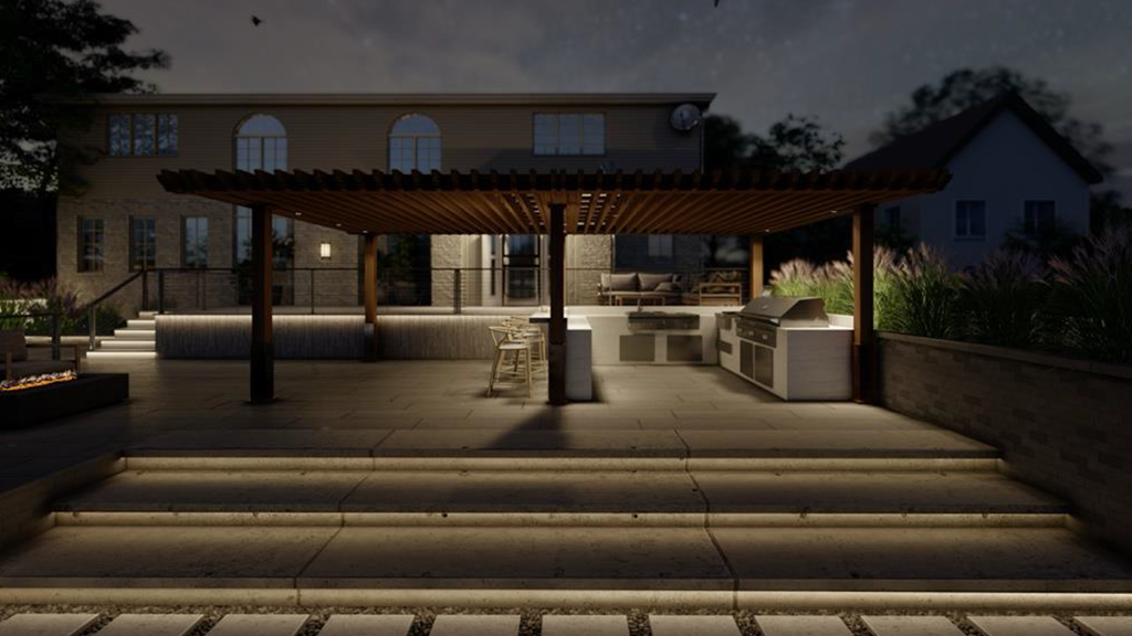 View of Elevated Outdoor Entertainment Space - Innovative Outdoor Living Design ...